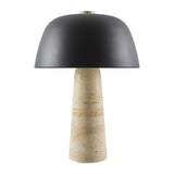 Modern European furniture - Metal Shade Travertine Table Lamp L - www.oroa.com
