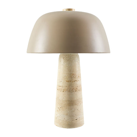 Modern European furniture - Metal Shade Travertine Table Lamp L - www.oroa.com