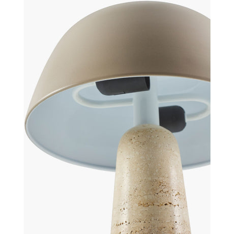 Modern European furniture - Metal Shade Travertine Table Lamp L - www.oroa.com