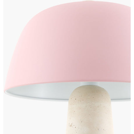Modern European furniture - Metal Shade Travertine Table Lamp L - www.oroa.com