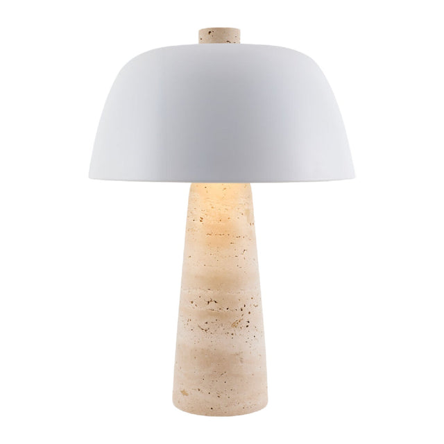 Modern European furniture - Metal Shade Travertine Table Lamp L - www.oroa.com