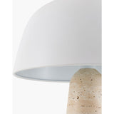 Modern European furniture - Metal Shade Travertine Table Lamp L - www.oroa.com