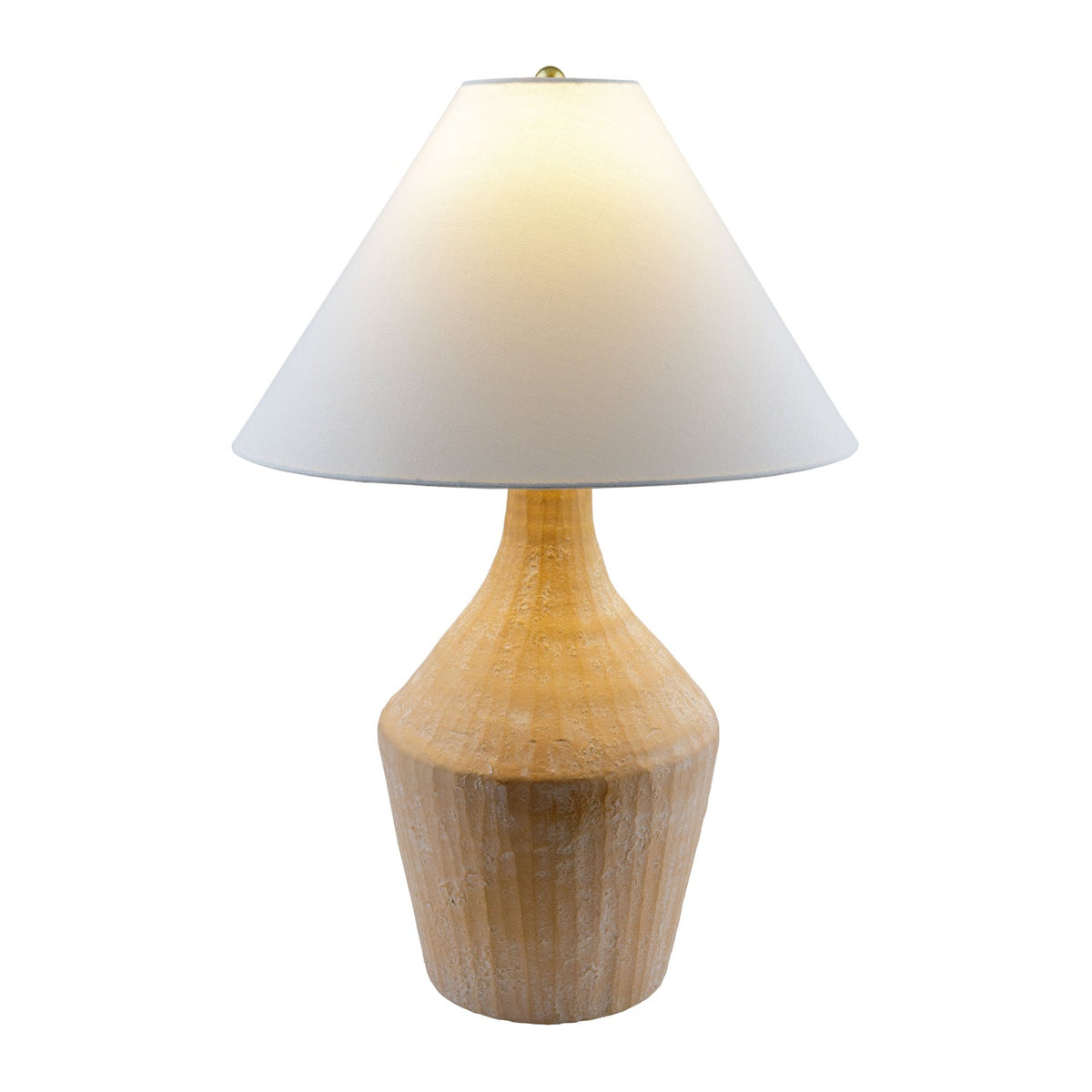 Modern European furniture - Glazed Beige Ceramic Table Lamp - www.oroa.com