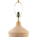 Modern European furniture - Glazed Beige Ceramic Table Lamp - www.oroa.com
