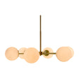 Modern European furniture - White Glass Orb 6-Light Chandelier - www.oroa.com