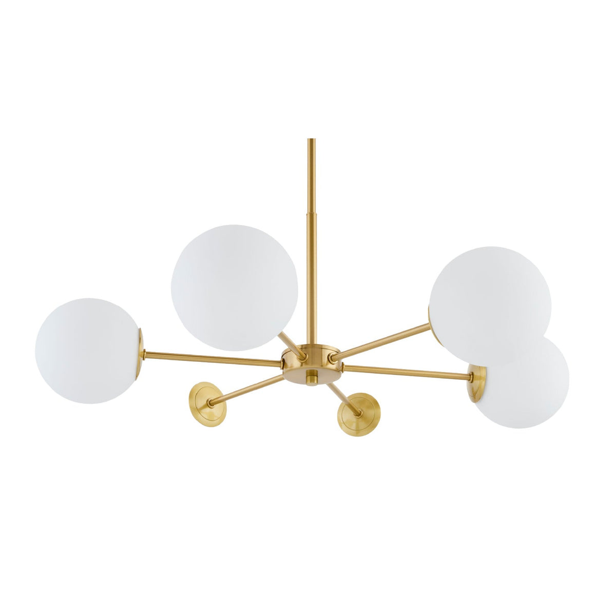 Modern European furniture - White Glass Orb 6-Light Chandelier - www.oroa.com