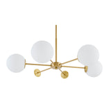 Modern European furniture - White Glass Orb 6-Light Chandelier - www.oroa.com