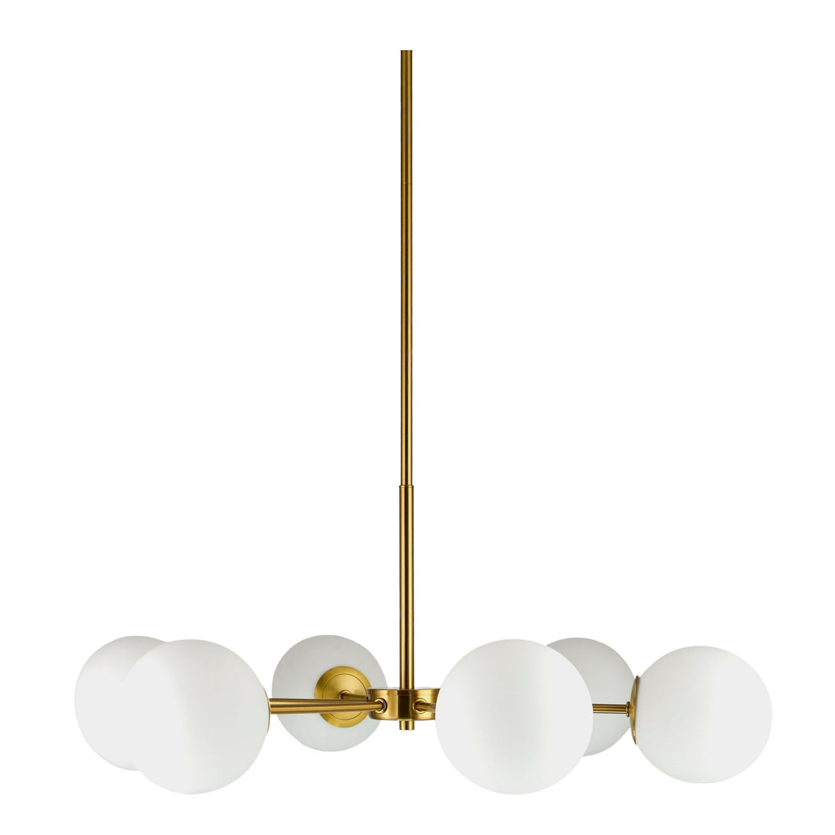Modern European furniture - White Glass Orb 6-Light Chandelier - www.oroa.com