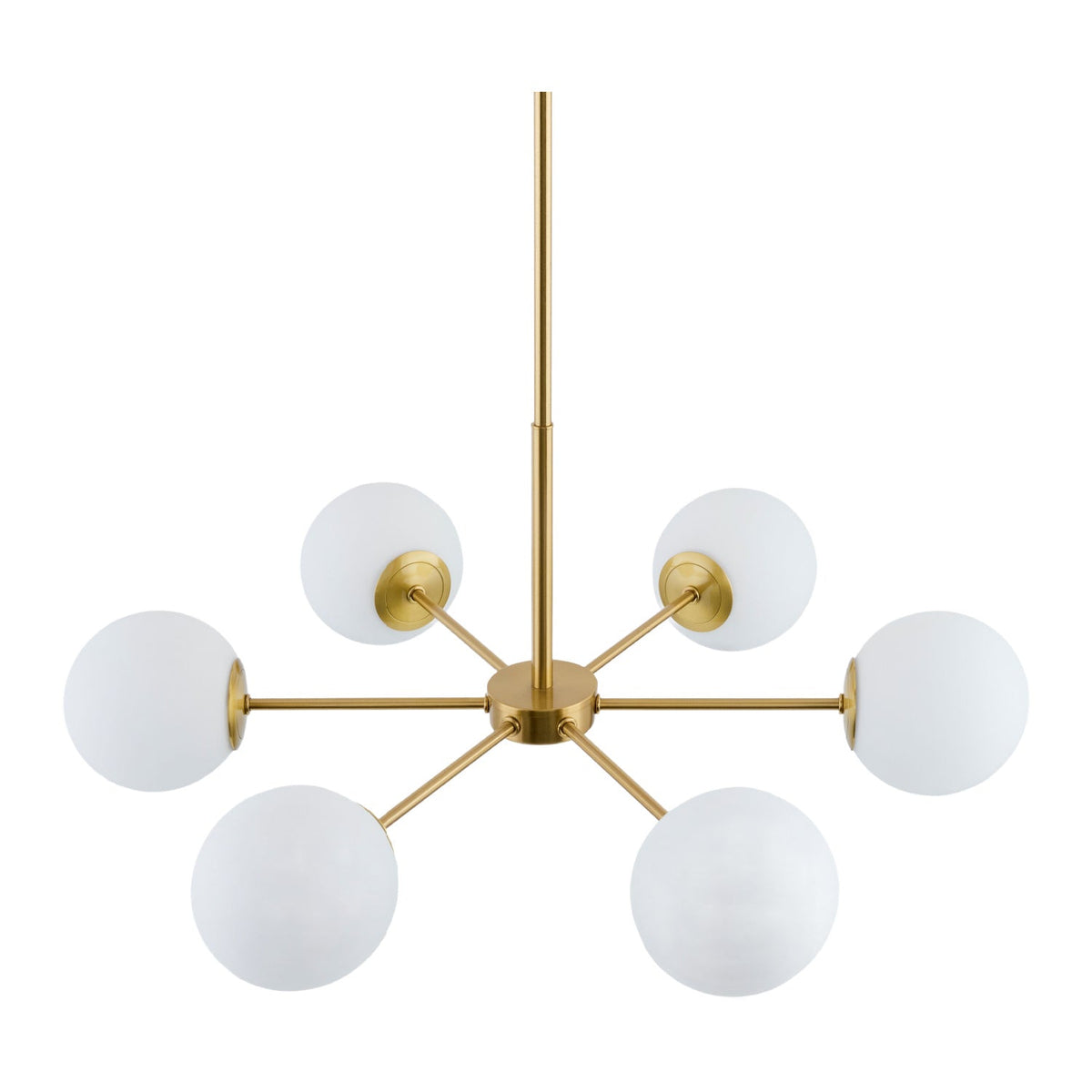 Modern European furniture - White Glass Orb 6-Light Chandelier - www.oroa.com