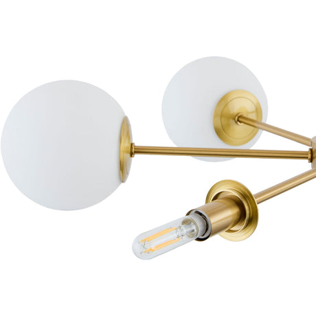 Modern European furniture - White Glass Orb 6-Light Chandelier - www.oroa.com