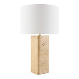 Modern European furniture - Burnished Beige Travertine Table Lamp - www.oroa.com