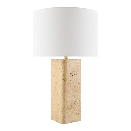 Modern European furniture - Burnished Beige Travertine Table Lamp - www.oroa.com