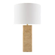 Modern European furniture - Burnished Beige Travertine Table Lamp - www.oroa.com