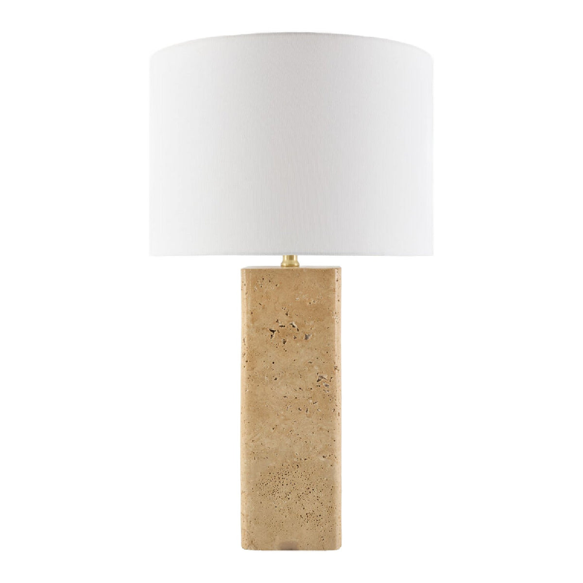 Modern European furniture - Burnished Beige Travertine Table Lamp - www.oroa.com