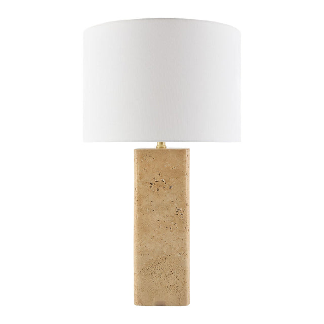 Modern European furniture - Burnished Beige Travertine Table Lamp - www.oroa.com