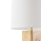 Modern European furniture - Burnished Beige Travertine Table Lamp - www.oroa.com