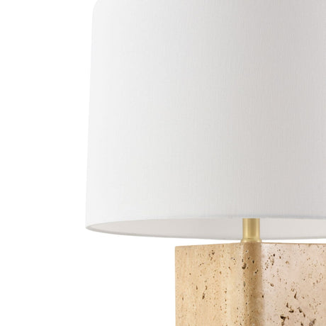Modern European furniture - Burnished Beige Travertine Table Lamp - www.oroa.com