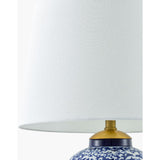 Modern European furniture - Blue Floral Ceramic Table Lamp - www.oroa.com