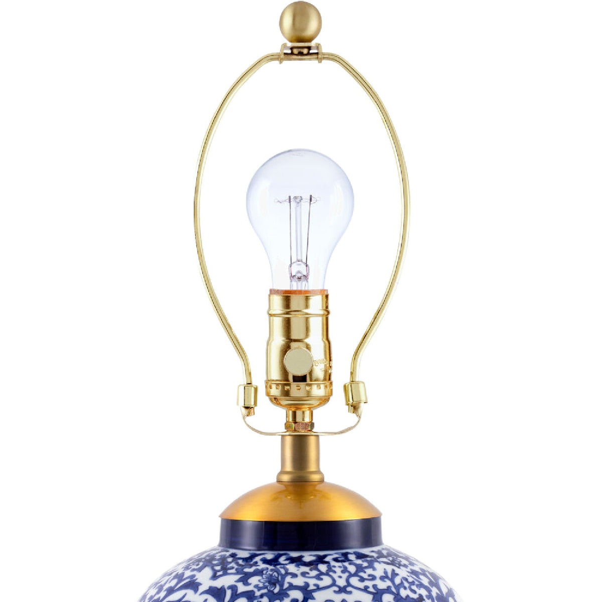 Modern European furniture - Blue Floral Ceramic Table Lamp - www.oroa.com