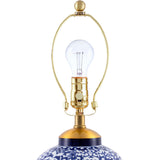 Modern European furniture - Blue Floral Ceramic Table Lamp - www.oroa.com