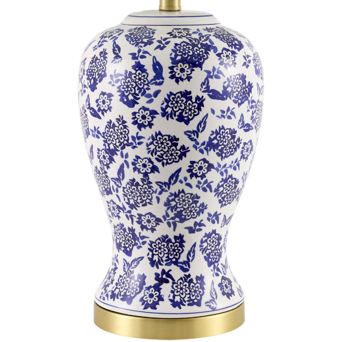 Modern European furniture - Blue Flowers Ceramic Table Lamp - www.oroa.com
