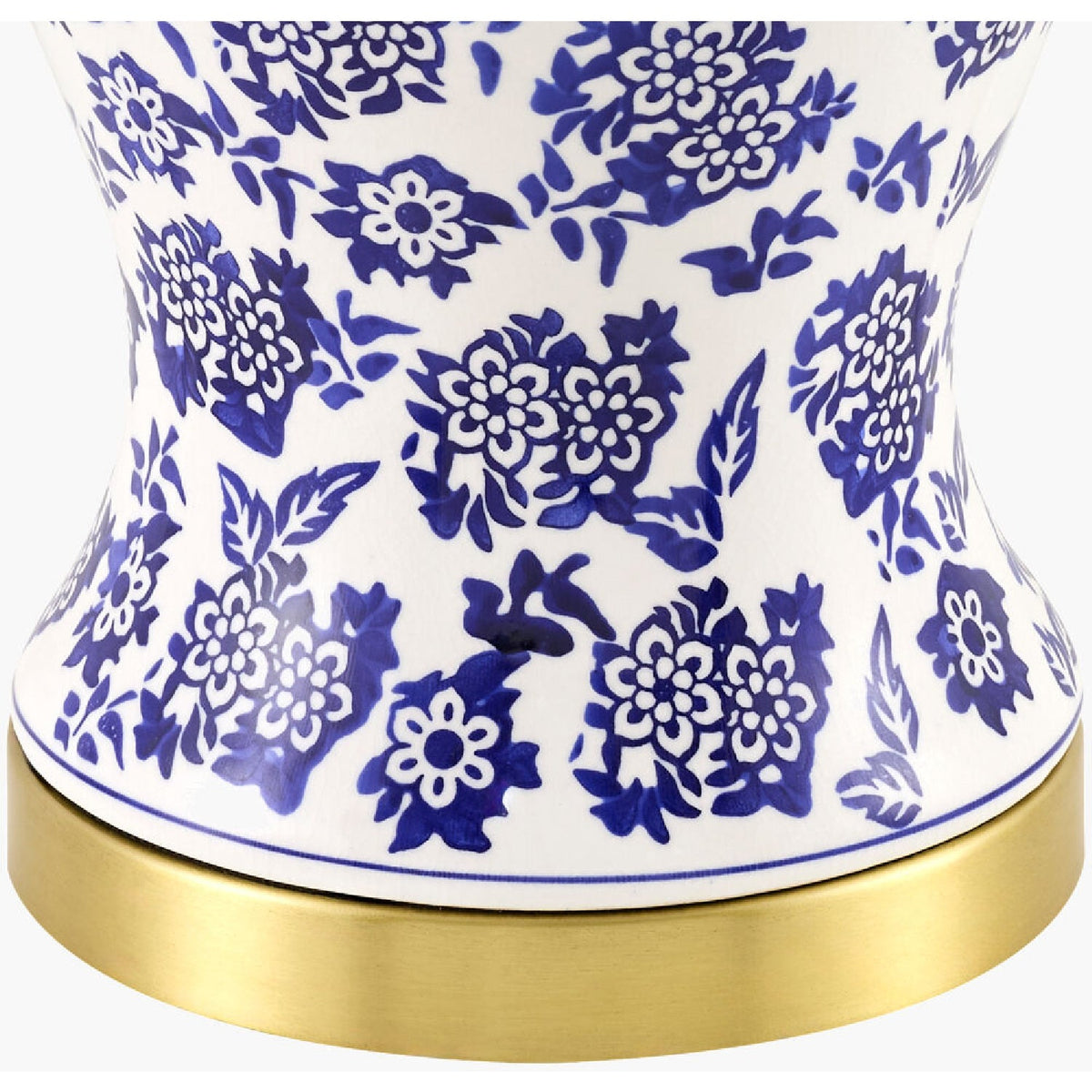 Modern European furniture - Blue Flowers Ceramic Table Lamp - www.oroa.com