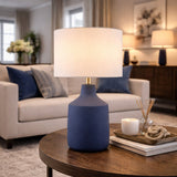 Modern European furniture - Painted Cement Accent Table Lamp - www.oroa.com