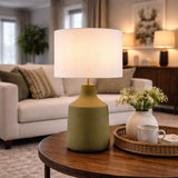 Modern European furniture - Painted Cement Accent Table Lamp - www.oroa.com