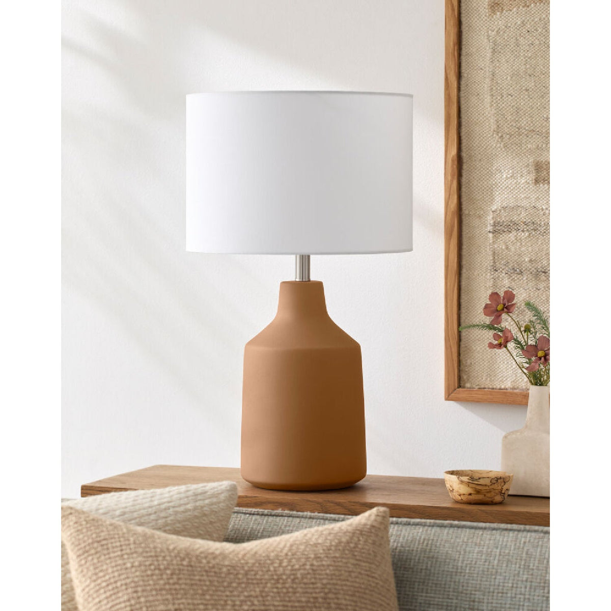 Modern European furniture - Painted Cement Accent Table Lamp - www.oroa.com