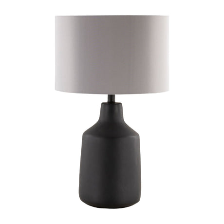 Modern European furniture - Concrete Base Linen Table Lamp - www.oroa.com