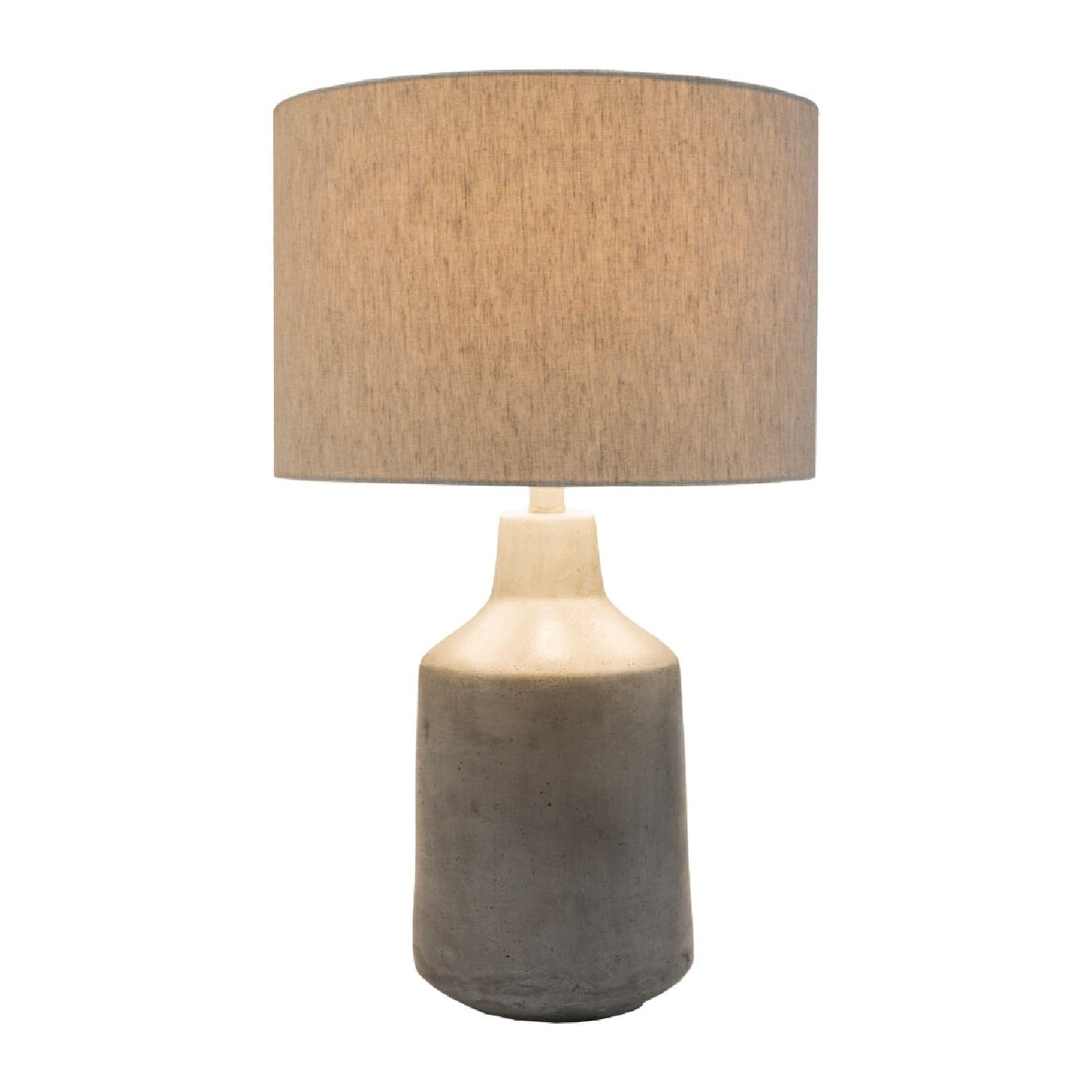 Modern European furniture - Concrete Base Linen Table Lamp - www.oroa.com