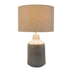 Modern European furniture - Concrete Base Linen Table Lamp - www.oroa.com