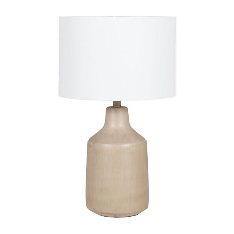 Modern European furniture - Concrete Base Linen Table Lamp - www.oroa.com