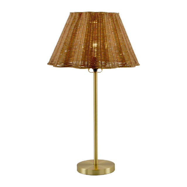 Modern European furniture - Wavy Rattan Accent Table Lamp - www.oroa.com