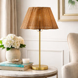 Modern European furniture - Wavy Rattan Accent Table Lamp - www.oroa.com