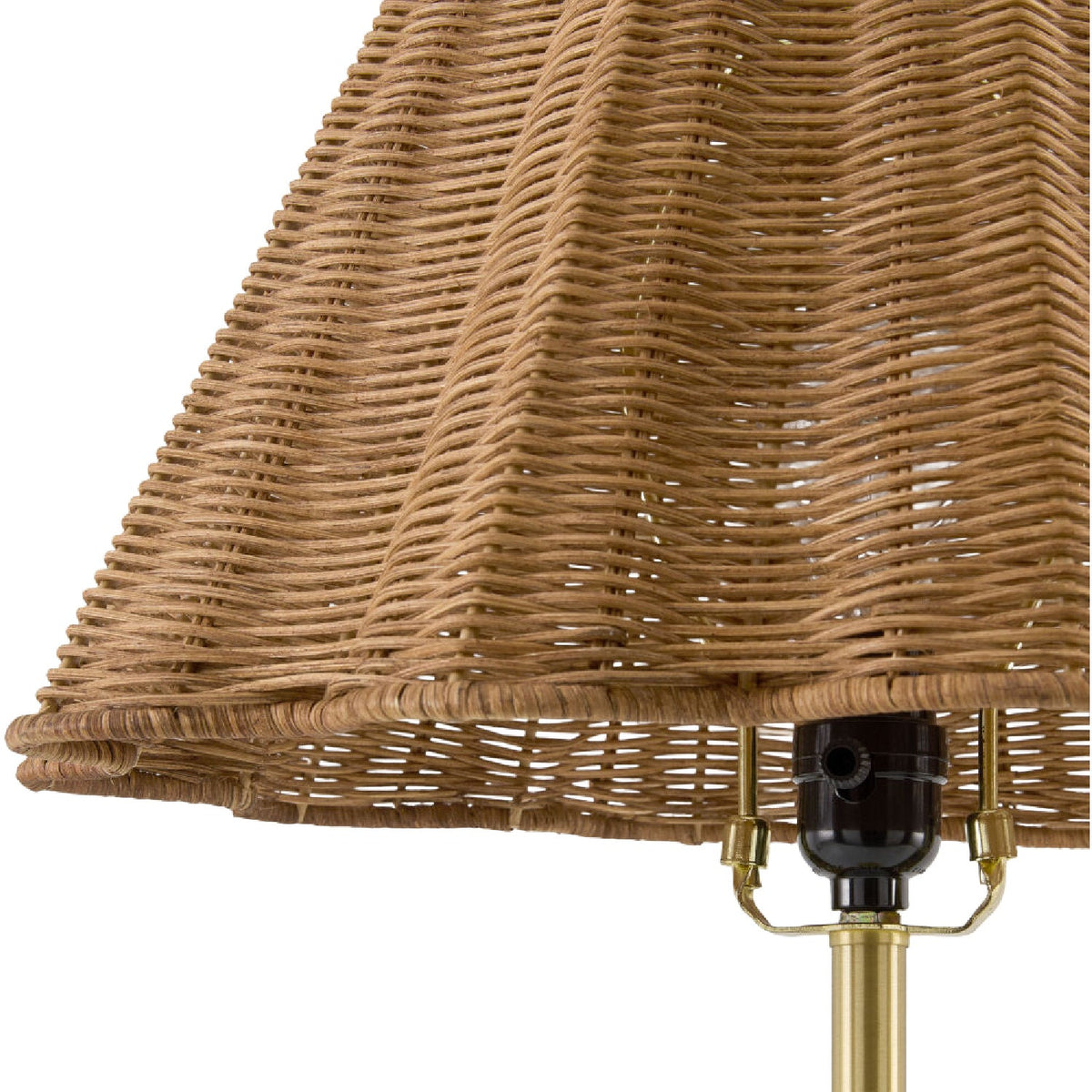 Modern European furniture - Wavy Rattan Accent Table Lamp - www.oroa.com