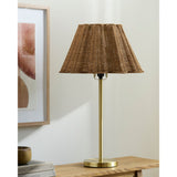 Modern European furniture - Wavy Rattan Accent Table Lamp - www.oroa.com