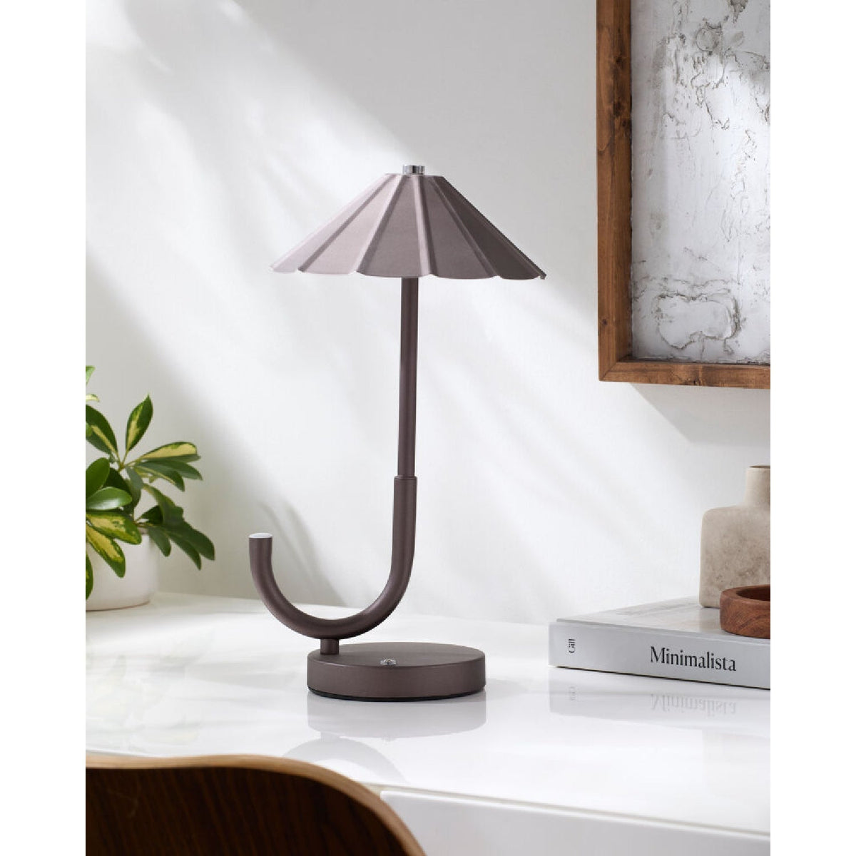 Modern European furniture - Brown Umbrella-Inspired Table Lamp - www.oroa.com