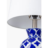 Modern European furniture - Blue Patterned Ceramic Table Lamp - www.oroa.com
