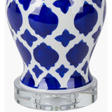 Modern European furniture - Blue Patterned Ceramic Table Lamp - www.oroa.com