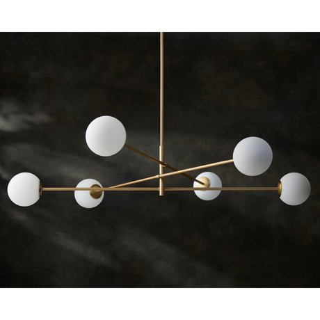 Modern European furniture - White Glass Sputnik Chandelier - www.oroa.com