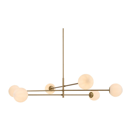 Modern European furniture - White Glass Sputnik Chandelier - www.oroa.com