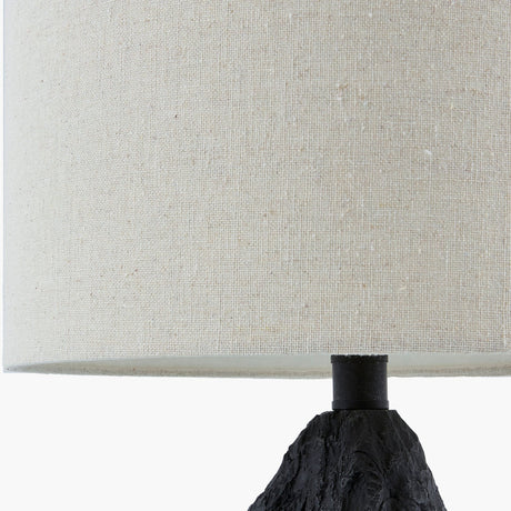 Modern European furniture - Black Organic Textured Table Lamp - www.oroa.com