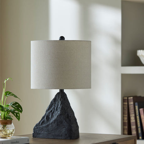 Modern European furniture - Black Organic Textured Table Lamp - www.oroa.com