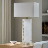 Modern European furniture - Gold Leaf Marble Table Lamp - www.oroa.com