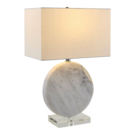 Modern European furniture - Round White Marble Table Lamp - www.oroa.com