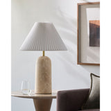 Modern European furniture - Empire Shade Travertine Table Lamp - www.oroa.com