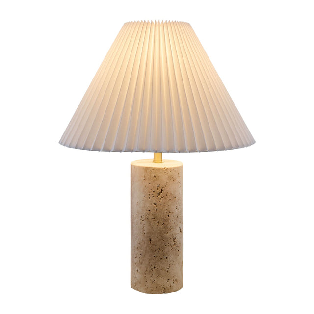 Modern European furniture - Square Travertine Empire Table Lamp - www.oroa.com