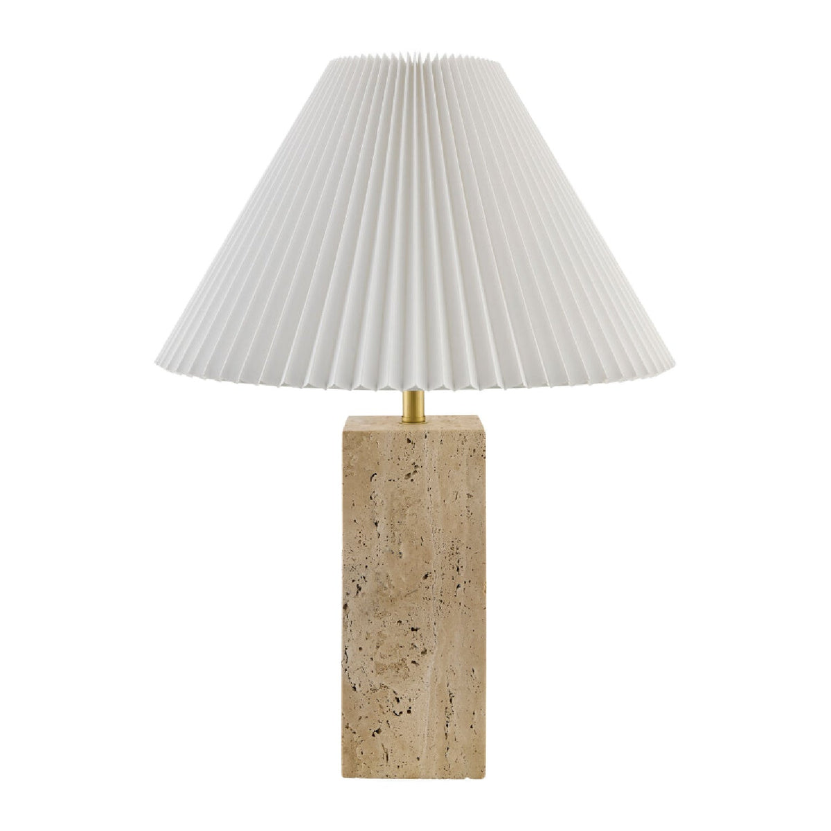 Modern European furniture - Square Travertine Empire Table Lamp - www.oroa.com