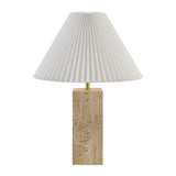 Modern European furniture - Square Travertine Empire Table Lamp - www.oroa.com